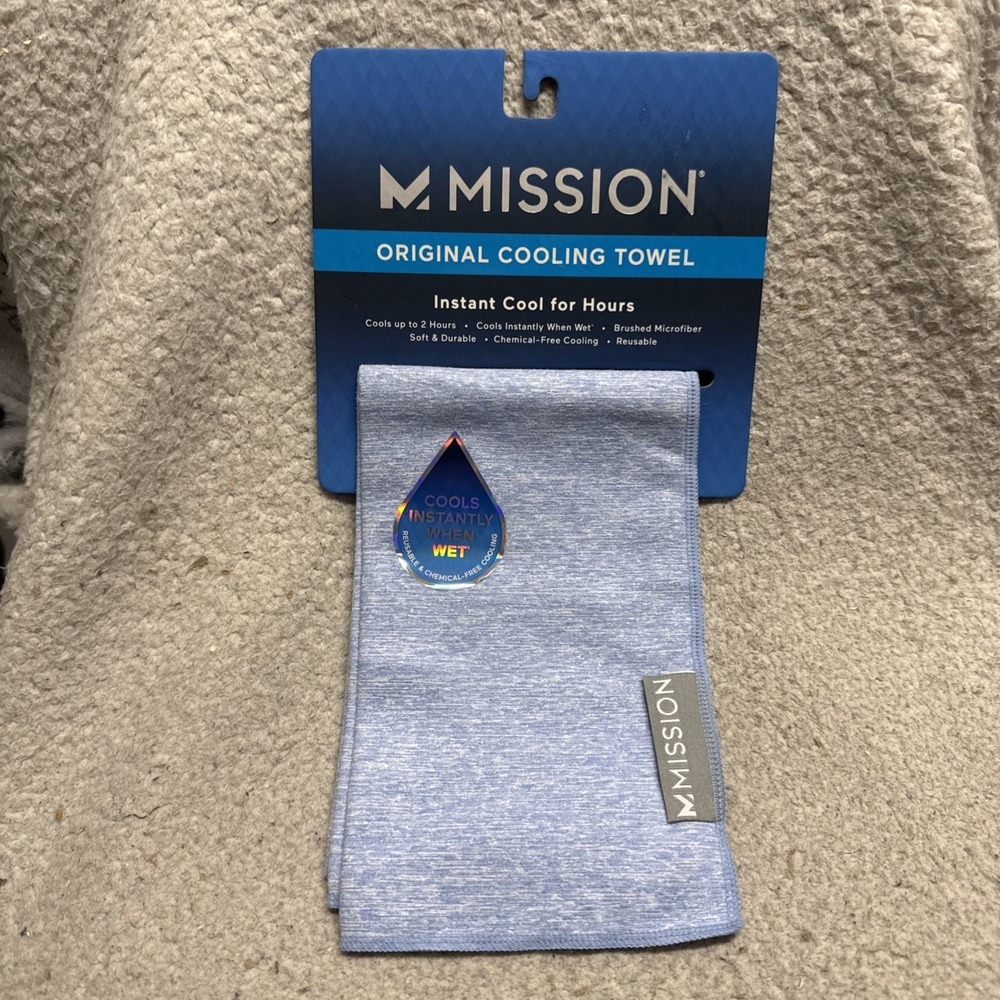 Mission Original Cooling Towel - Vista Blue Heather- 10" X 33"